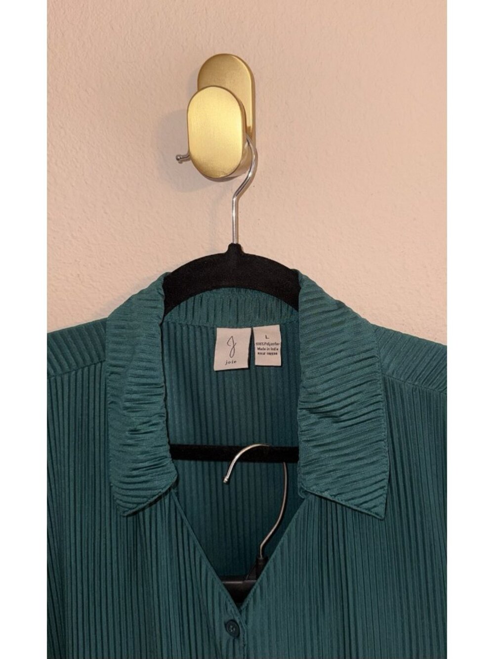 Joie Two Piece Pleated Rib Pjs Pajamas Loungewear Set Womens L Large Green - Picture 3 of 4